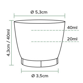 Schnapsglas aus Hartplastik "Cool Cup" (2.000 Stück)