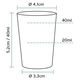 Schnapsglas aus Hartplastik Transparent 40ml (2000 Stück)