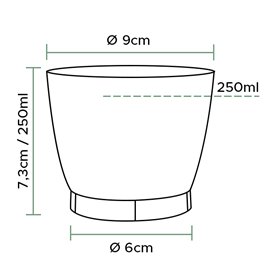 Becher aus Hartplastik "Cool Cup" 250ml (25 Stück)