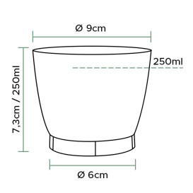 Becher aus Hartplastik "Cool Cup" 250ml (25 Stück)