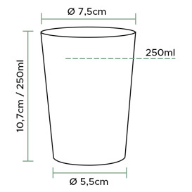 Becher aus Hartplastik 250ml (50 Stück)