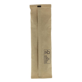 Besteckset aus Holz mit Wachsschicht Gabel, Messer und Serviette (25 Stück)