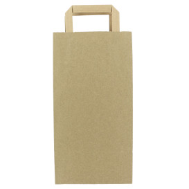 Flaschentragetaschen aus Papier kraft 19+8x37cm (50 Stück)