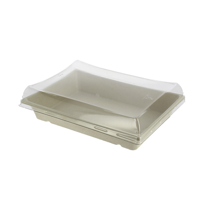 Tablett Zuckerrohr mit Deckel 220x160x60mm (90 Stück) Tablett Zuckerrohr mit Deckel 220x160x60mm (90 Stück)
