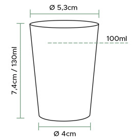 Becher aus Hartplastik Transparent 230ml (40 Stück)