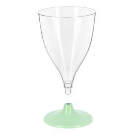 Wiederverwendbarer PS Wasser/Wein Grün Fuß 200ml 2P (48 Einheiten)