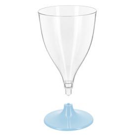 Wiederverwendbarer PS Wasser/Wein Blau Fuß 200ml 2P (48 Einheiten)