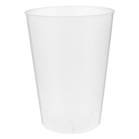 Becher aus Hartplastik PP 600ml Transparent (25 Stück)