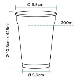 Plastikbecher PET 425ml Ø9,5cm (50 Stück)