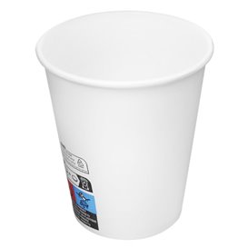 Karton Kaffeebecher to go weiß 9 Oz/280ml Ø8,1cm (600 Stück)