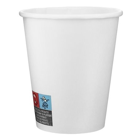 Karton Kaffeebecher to go weiß 8 Oz/280ml Ø8,1cm (50 Stück)