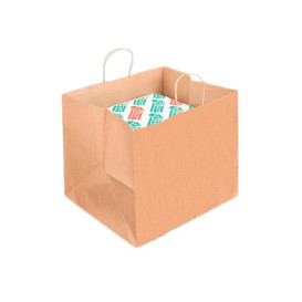 Papiertüten WEISS MIT Griff  100g 18x8x24cm (50 Einheiten)