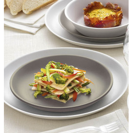 Wiederverwendbare Plastikteller PP Mineral Pink Ø23,5cm (54 Stück)