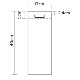 Vliesstofftasche für Flasche Weiße 17+10x40cm (200 Stück)