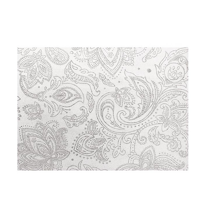 Tischdecke Non Woven 120x120cm "Mandala" Grau 50g/m² (150 Stück)