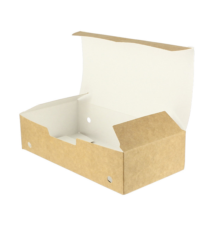 SnackBox mit Deckel To Go Groß Kraft 200x100x50mm (25 Stück) SnackBox mit Deckel To Go Groß Kraft 200x100x50mm (25 Stück)