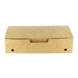 SnackBox mit Deckel To Go Groß Kraft 200x100x50mm (25 Stück)