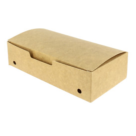 SnackBox mit Deckel To Go Groß Kraft 200x100x50mm (25 Stück)
