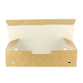 SnackBox mit Deckel To Go Groß Kraft 200x100x50mm (375 Stück)