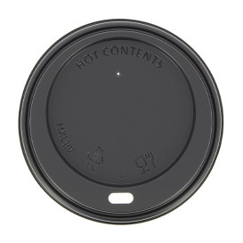 Deckel Schwarz für Becher 8, 9, 12 Oz Ø8,0cm (100 Stück)