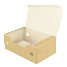 SnackBox mit Deckel To Go Klein Kraft 115x72x43mm (25 Stück)