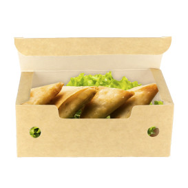 SnackBox mit Deckel To Go Klein Kraft 115x72x43mm (25 Stück)
