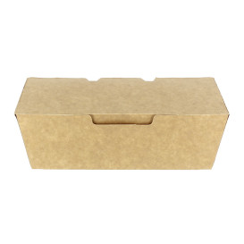 SnackBox mit Deckel To Go Kraft 16,5x7,5x6cm (25 Stück)