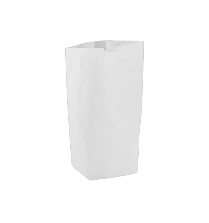 Papiertasche mit Sechseckiger Sockel Weiß 19x26cm (50 Stück) Papiertasche mit Sechseckiger Sockel Weiß 19x26cm (50 Stück)