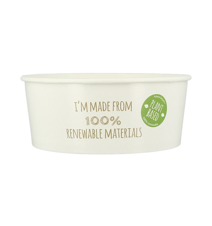 Erneuerbare Salatschüssel aus weiß Pappe 775ml Ø15cm (360 Stück) Erneuerbare Salatschüssel aus weiß Pappe 775ml Ø15cm (360 Stück)