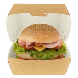 Hamburger Box Kraft XXL 14,5x14,5x8 cm (25 Stück)