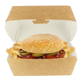 Hamburger Box Kraft Mega 16,5x18x9cm (200 Stück)