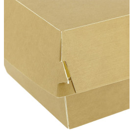 Verpackungen Hamburger aus Kraft Doppeltem Verschlusskarton 12x12x7cm (50 Stück)