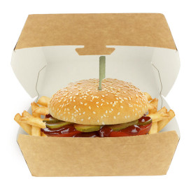 Hamburger Box Kraft Mega 16,5x18x9cm (25 Stück)