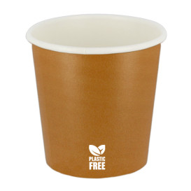 Plastikfreier Pappbecher 4Oz/120ml "Karamell" Ø6,2cm (100 Stück)