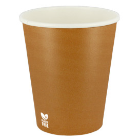 Plastikfreier Pappbecher 8 Oz/240ml "Karamell" Ø8,0cm (50 Stück)