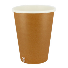 Plastikfreier Pappbecher 14 Oz/420ml "Karamell" Ø9,0cm (1.000 Stück)