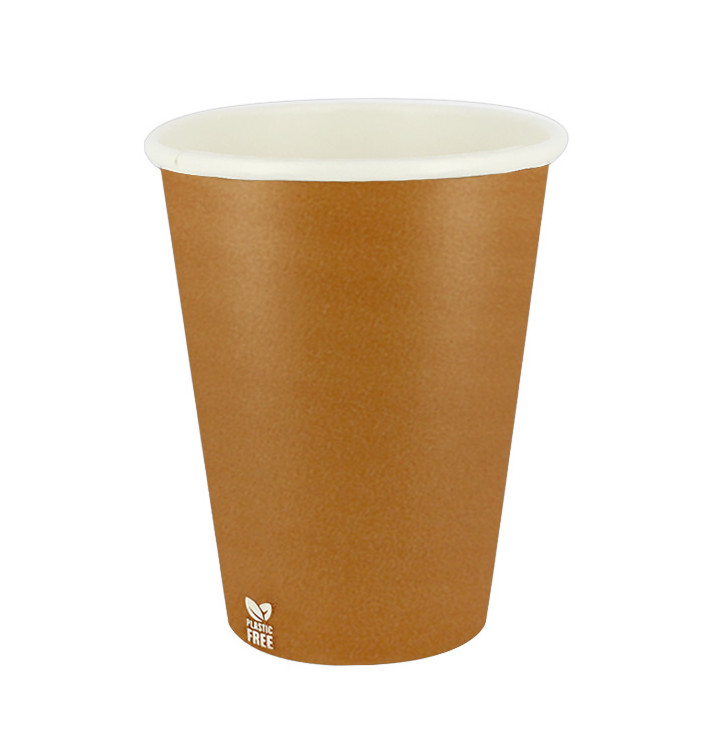 Plastikfreier Pappbecher 14 Oz/420ml "Karamell" Ø9,0cm (1.000 Stück)