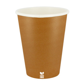 Plastikfreier Pappbecher 14 Oz/420ml "Karamell" Ø9,0cm (1.000 Stück)