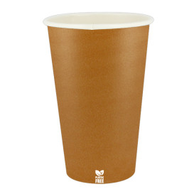 Plastikfreier Pappbecher 16 Oz/480ml "Karamell" Ø9,0cm (50 Stück)