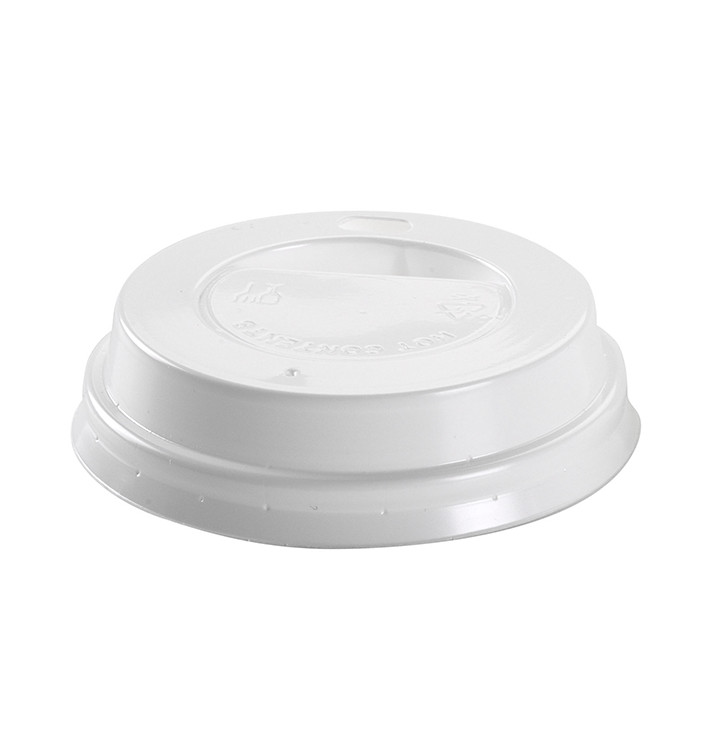Weißer Deckel mit Loch für Pappbecher 4Oz/120ml Ø6,2cm (100 Stück) Weißer Deckel mit Loch für Pappbecher 4Oz/120ml Ø6,2cm (100 Stück)