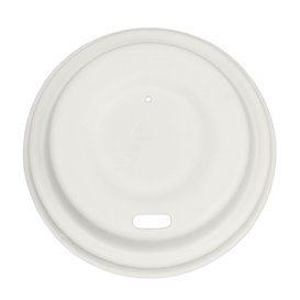 Deckel mit Einem Loch weiße Geformter Zellulosefaser Ø6,2cm (2.000 Stück)