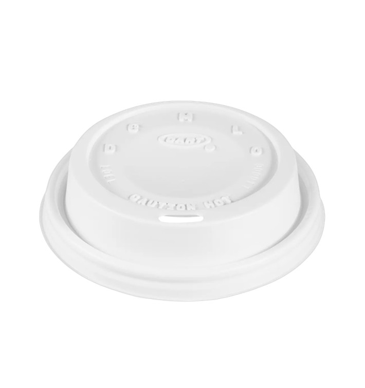 PlastikDeckel PS "Cappuccino" Weiß Ø8,6cm (100 Stück) PlastikDeckel PS "Cappuccino" Weiß Ø8,6cm (100 Stück)
