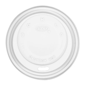 PlastikDeckel PS "Cappuccino" Weiß Ø8,6cm (100 Stück)