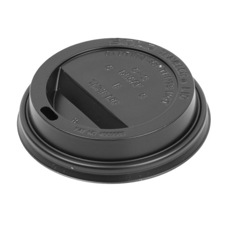 Deckel Schwarz für Becher mit Trinkloch 10Oz/300ml Ø8,4cm (1000 Stück)