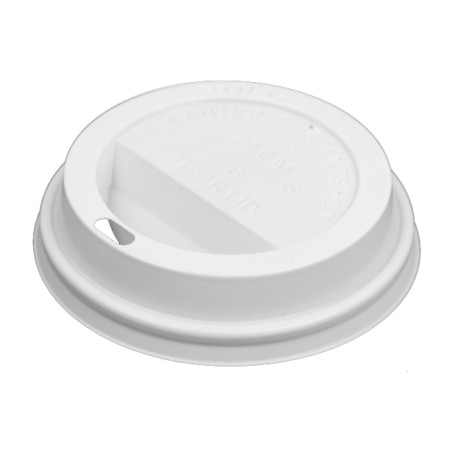 Deckel für Becher mit Trinkloch weiß 10Oz/300ml Ø8,4cm (100 Stück)