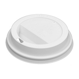 Deckel für Becher mit Trinkloch weiß 10Oz/300ml Ø8,4cm (1000 Stück)