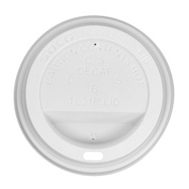 Deckel für Becher mit Trinkloch weiß 10Oz/300ml Ø8,4cm (1000 Stück)
