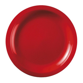 Plastikteller Flach Rot Round PP Ø185mm (600 Stück)