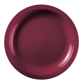 Plastikteller Flach Bordeaux Round PP Ø185mm (600 Stück)