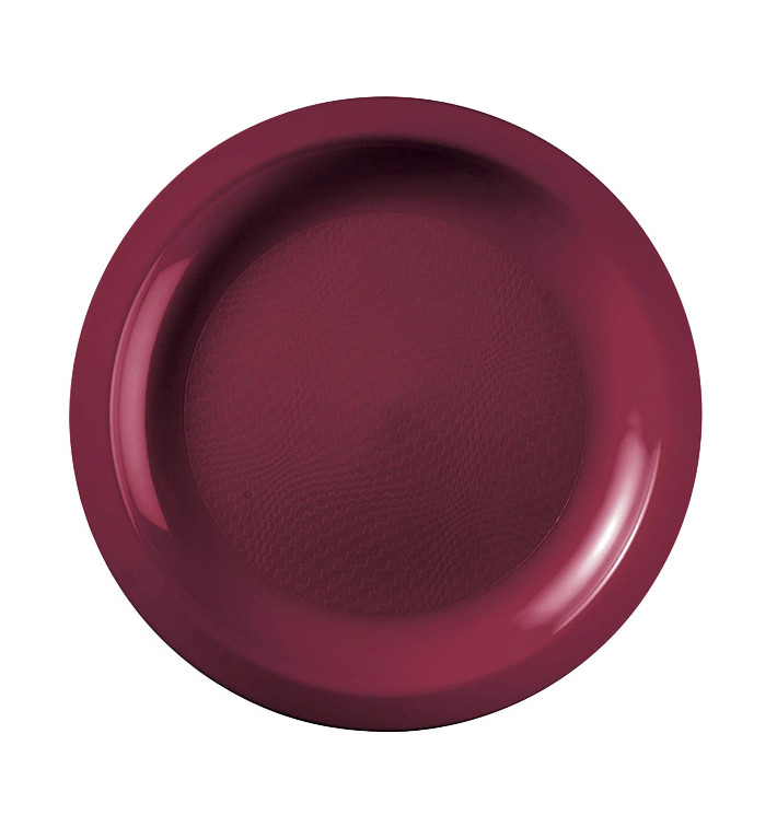 Plastikteller Flach Bordeaux Round PP Ø185mm (50 Stück) Plastikteller Flach Bordeaux Round PP Ø185mm (50 Stück)
